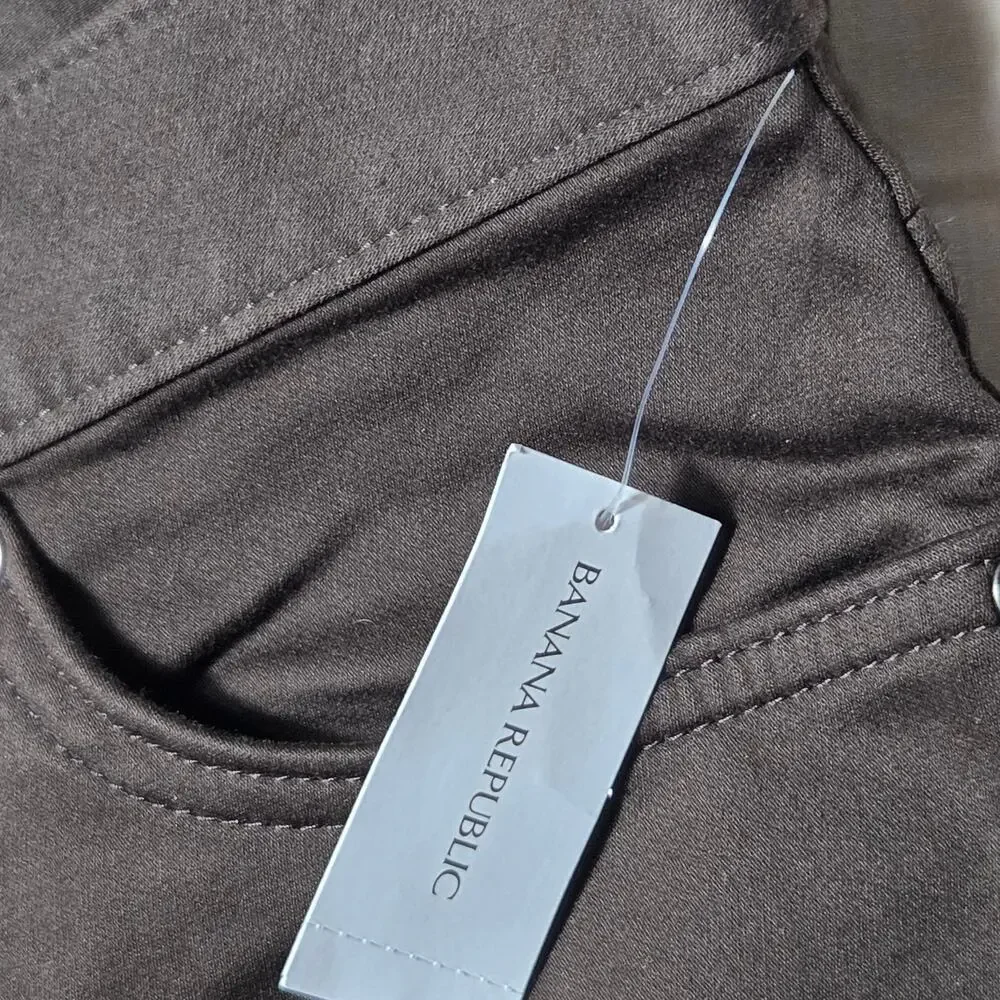 NWT Banana Republic Men's Athletic Tapered Traveler Pant 34x30 Brown 360745